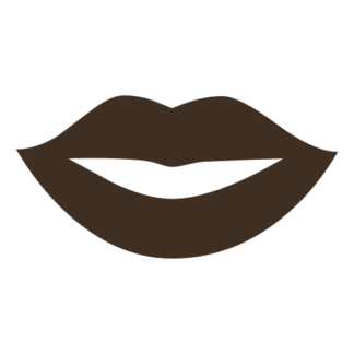 Kiss Lips Decal (Brown)